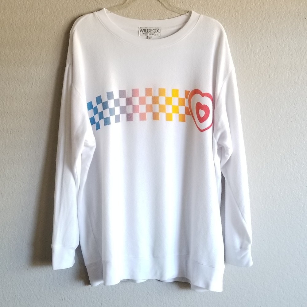 WILDFOX Baggy beach jumper "Racer Check Roadtrip"